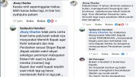 Komentar Wabup Rohil pada Unggahan dari akun Facebook bernama Syahputra Hamdani.