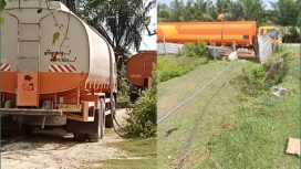 Truk CPO milik PT Batang Pane Agro Tunggal diketahui tengah melakukan penyedotan Miko dari kolam penampungan milik PT Agrinas Palma Nusantara (sebelumnya PT Duta Palma Nusantara). Beberapa unit mobil tangki tampak terparkir di lokasi, digunakan untuk mengangkut limbah tersebut