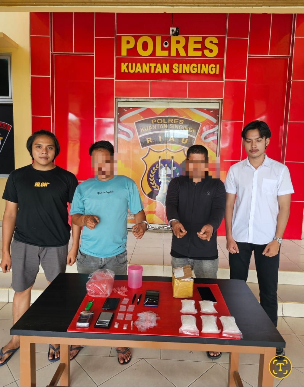 Satuan Reserse Narkoba Polres Kuantan Singingi berhasil mengungkap peredaran narkotika jenis sabu dengan berat kotor 536,91 gram