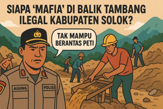 
					Ilustrasi tambang emas ilegal atau PETI di kabupaten Solok