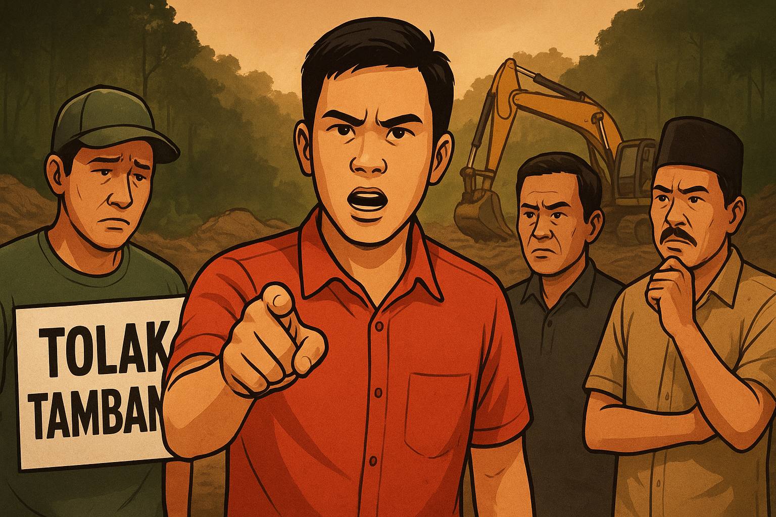 aktivitas tambang emas ilegal (PETI) di Kecamatan Duo Koto, Kabupaten Pasaman Timur, Sumatera Barat