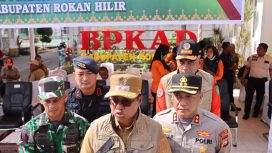 Polres Rohil Bersama Pemkab Gelar Apel Siaga Antisipasi Banjir di Bagansiapiapi.