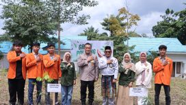 Kapolres Rohil Sosialisasikan Program Green Policing di Kampus ITR. (Photo : Ilyas)