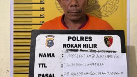 Pelaku Pembakaran Lahan di Kawasan Hutan Produksi Balai Jaya. (Photo : Ilyas)