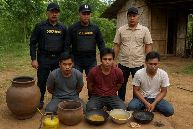 
					Geger! Polisi Gerebek Pemurnian Emas Ilegal di Belakang Rumah Mantan Kades Lubuk Ramo. (Gambar ilustrasi)