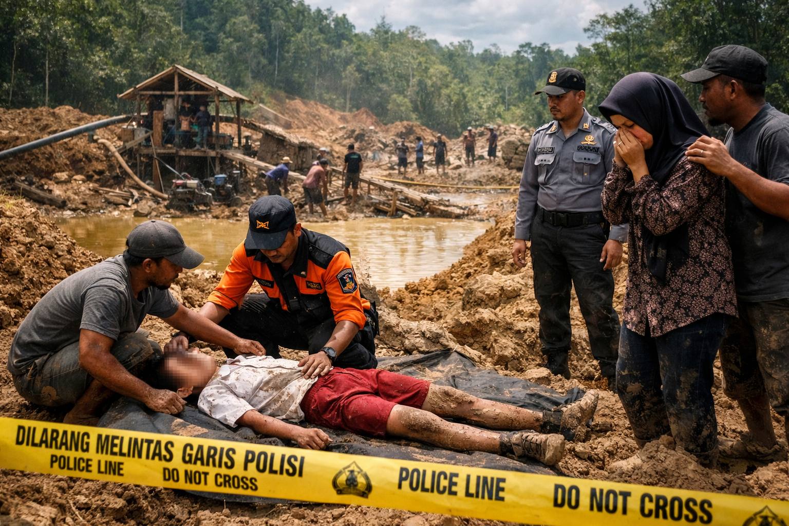 Tragis! Siswa Kelas 1 SMP di Kuansing Diduga Tewas Saat Mencari Emas di Petapahan