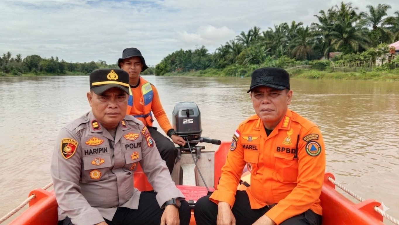 Tim gabungan terus melakukan pencarian hingga hari ke-empat terhadap seorang bocah laki-laki berinisial R (4), warga Kecamatan Cerenti, yang diduga hanyut terbawa arus Sungai Batang Kuantan, Senin (6/4/2026)
